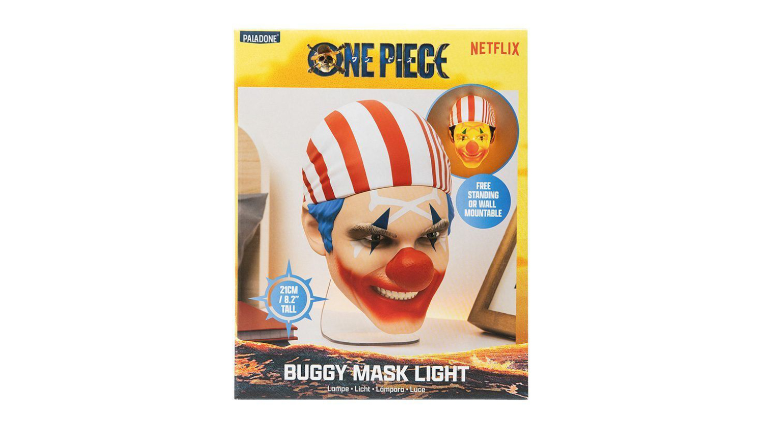 Paladone Novelty Wall Mountable Mask LED Light - One Piece Buggy