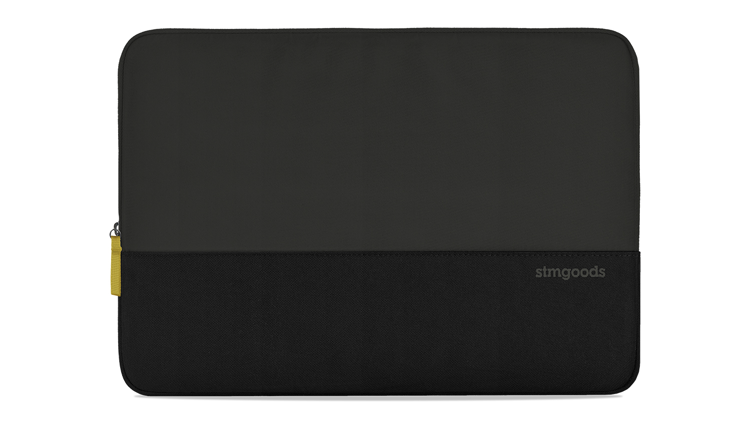 Front view of the STM Origin Sleeve with Black Slate finish