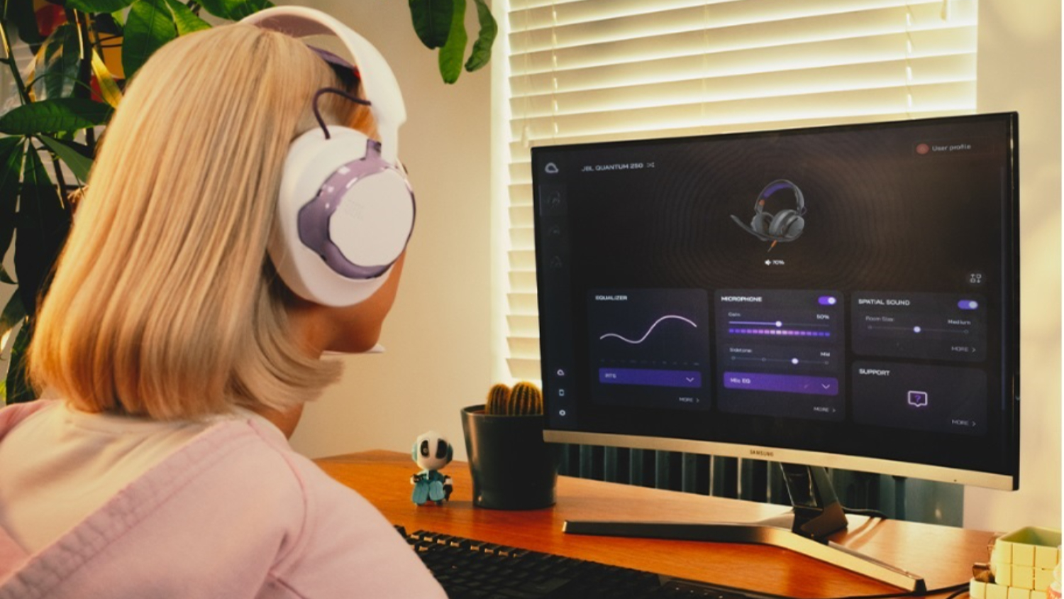 JBL Quantum 250 Gaming Wired Over-Ear Headset - White (JBLQTUM250BLK)