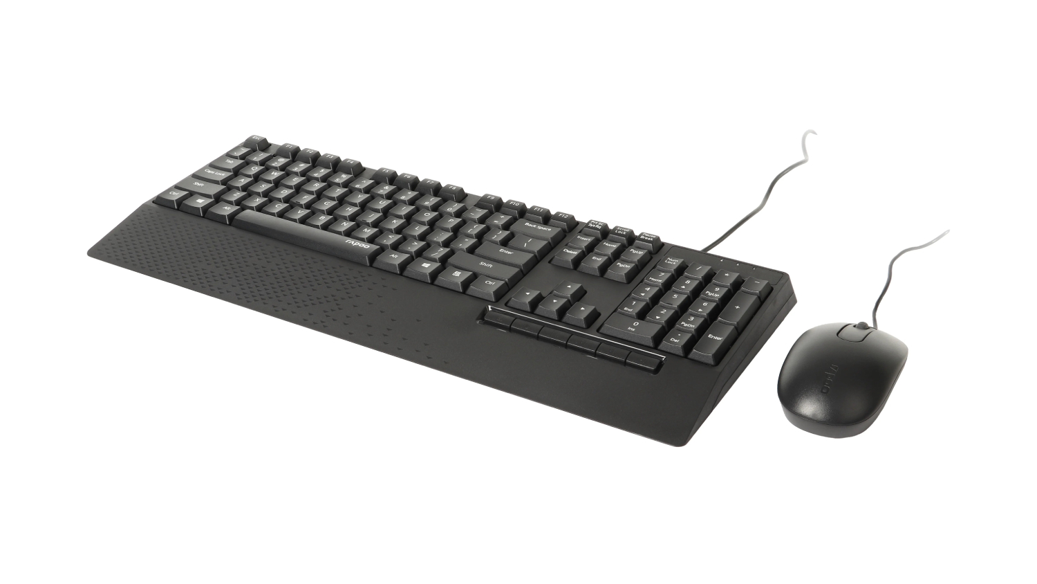 Rapoo NX1600 Wired Keyboard and Mouse Set – Black