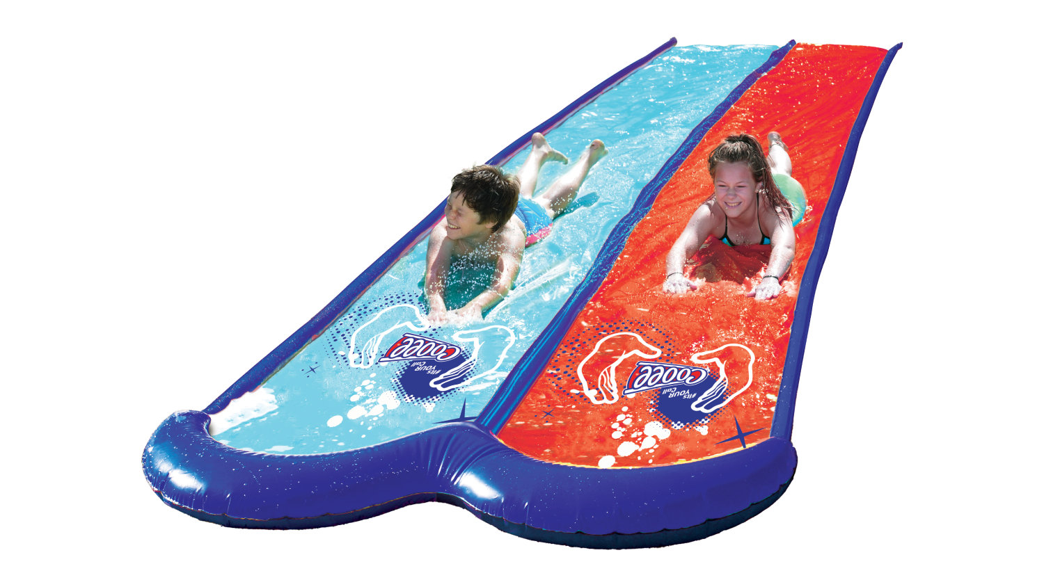 Cooee Twin Slide 'n' Glide Inflatable Sprinkler Waterslide 7.5m
