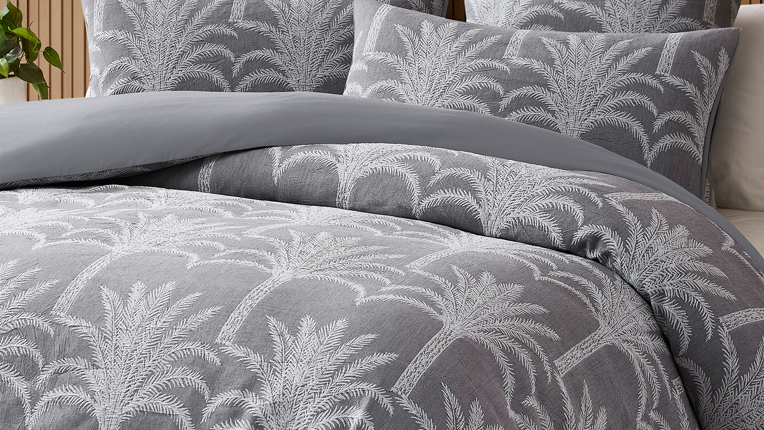 Caribbean Charcoal Duvet Cover Set by L'Avenue