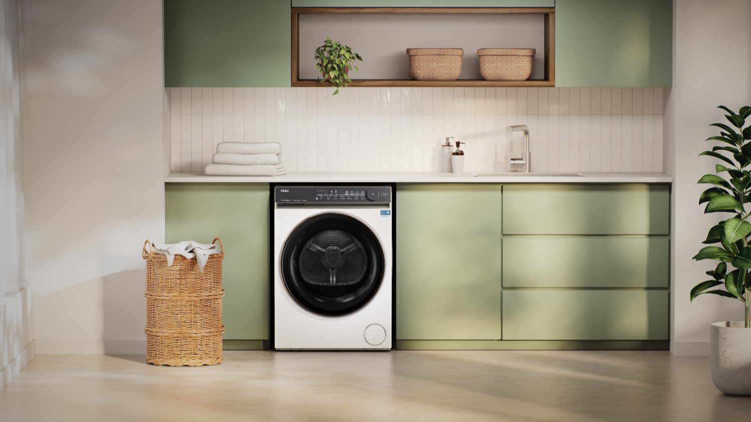 Haier 9kg Heat Pump Smart Dryer - White (500 Series/ HDHP90NW1)