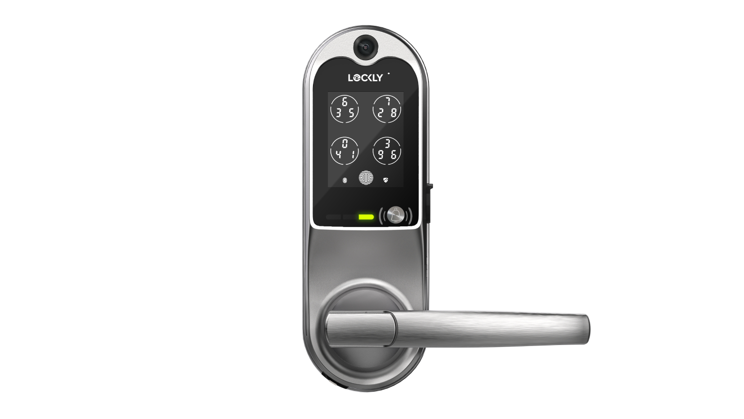 A front view of the Lockly smart lock