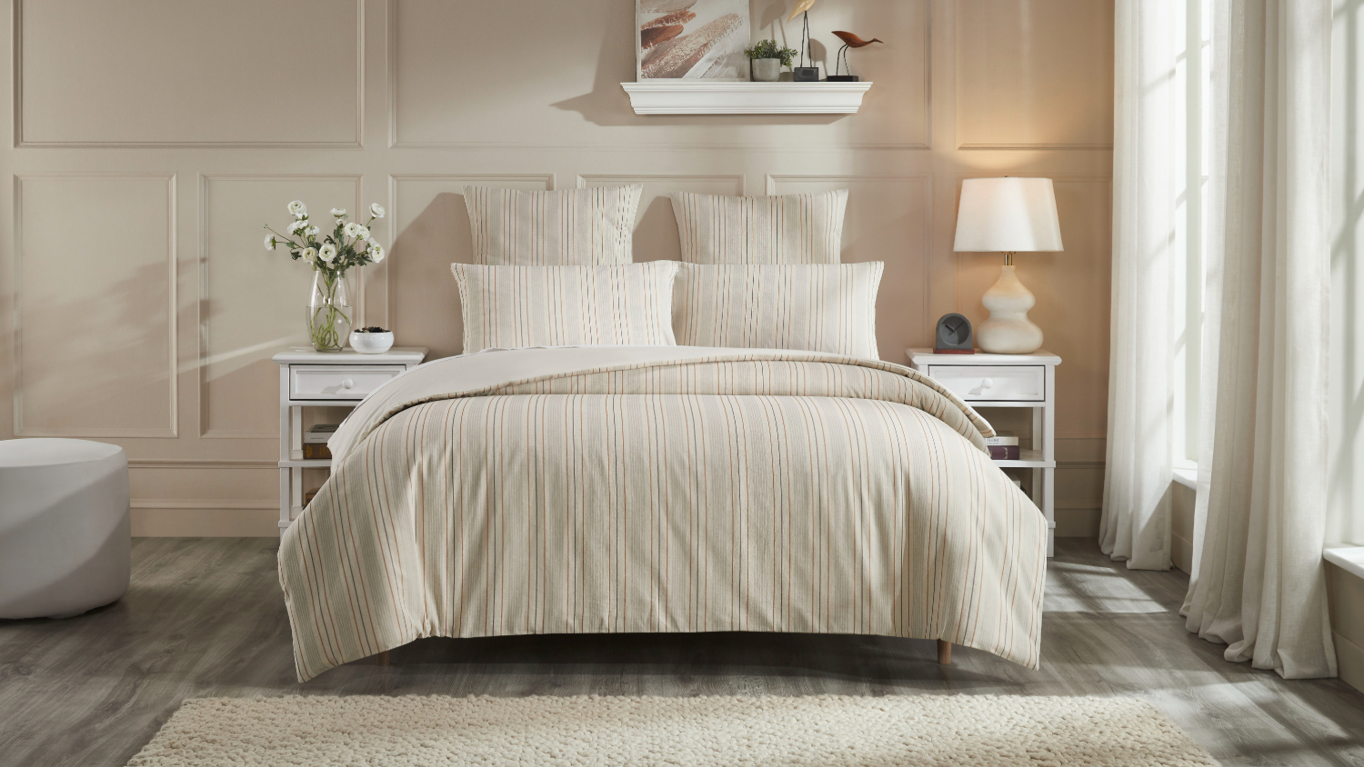 Alexia Natural Duvet Cover Set by L'Avenue