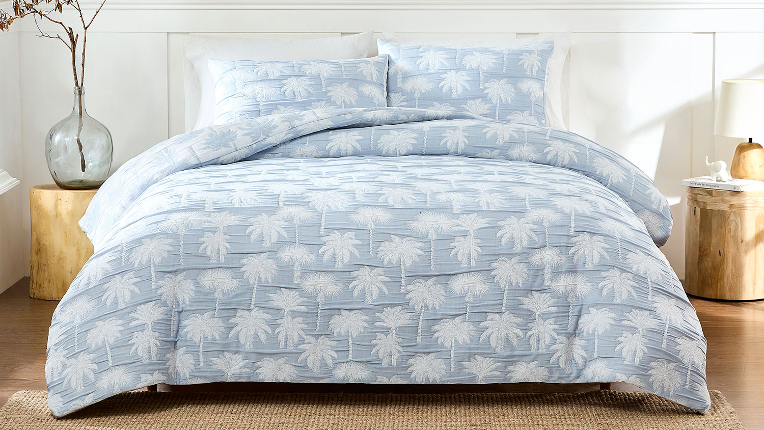Byron Chambray Blue Duvet Cover Set by L'Avenue