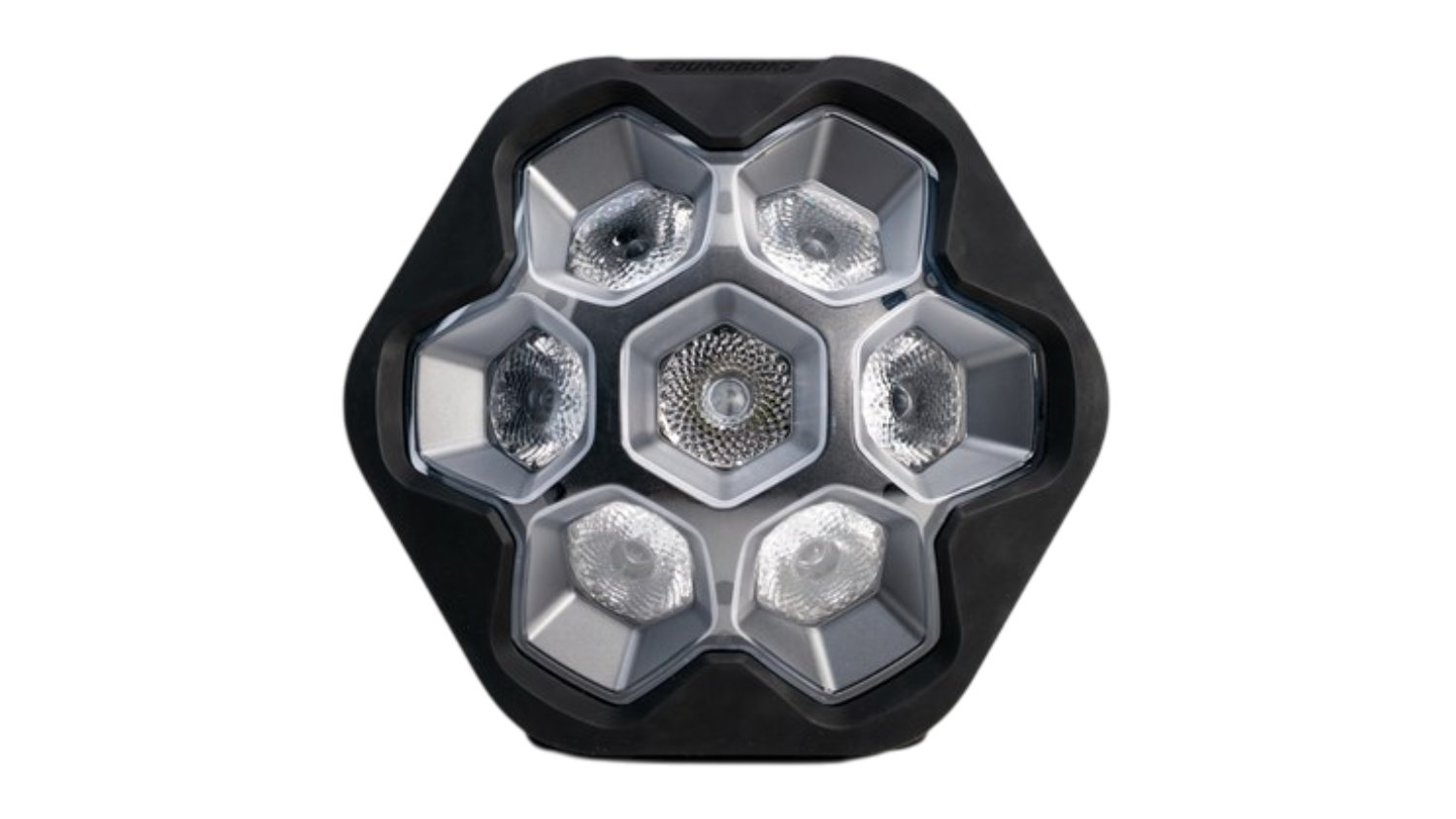 Hexagonal black party light with seven LED lights