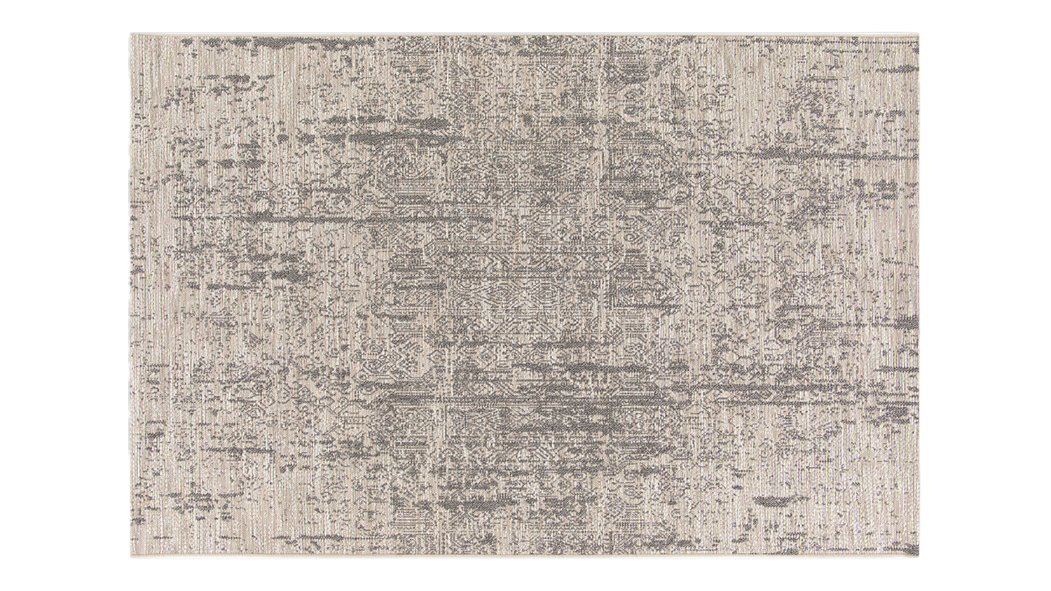 Full view of the Camilo Rug in beige, featuring a subtle texture