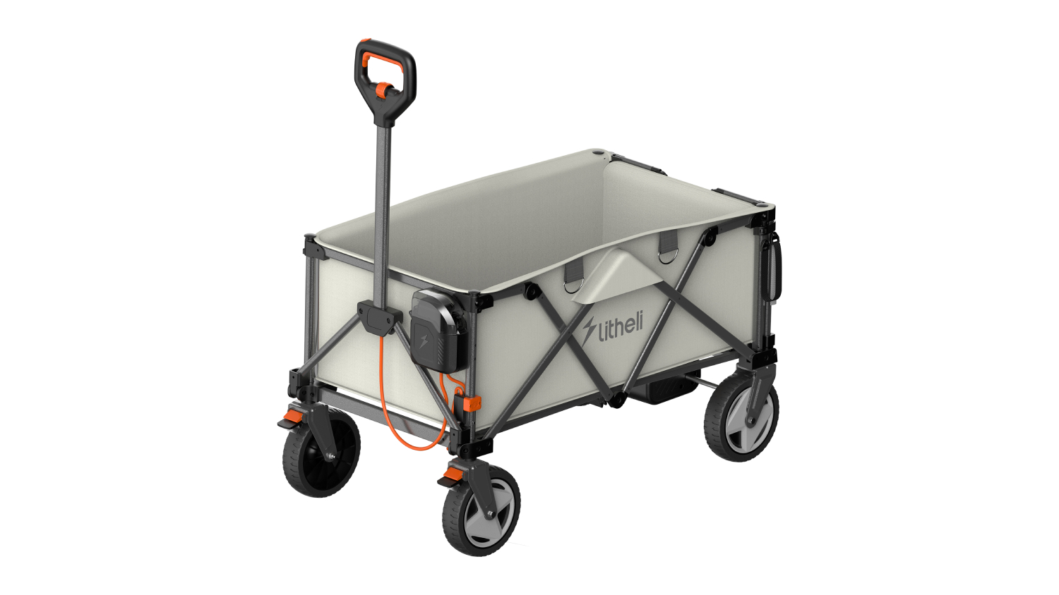 Litheli eWagon W1 Pro Retreat Motorized Transport Trolley with Rear Wheel Drive