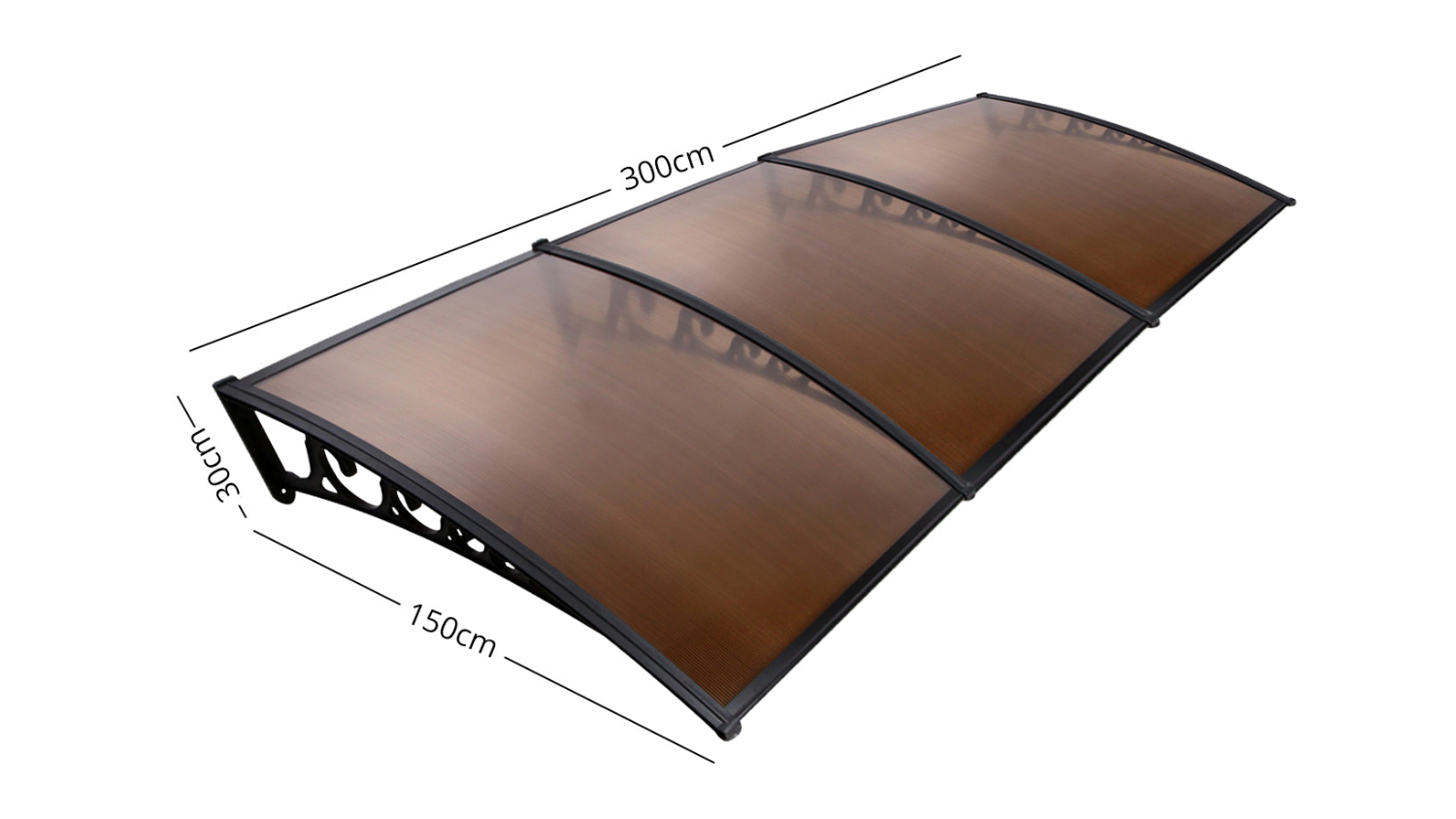 TSB Living Window Awning 150 x 300cm – Brown