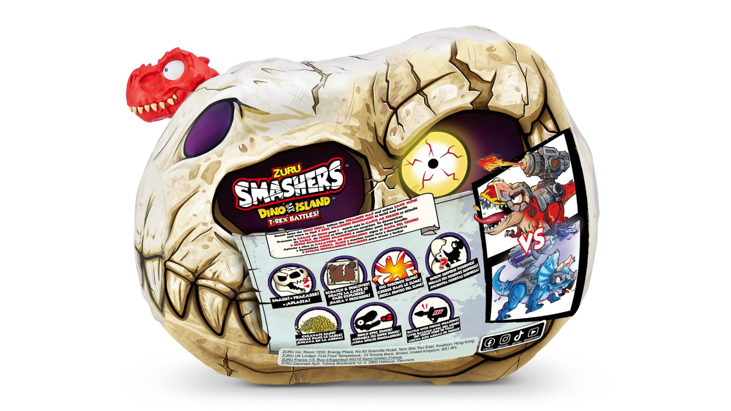 A front view of the Zuru Smashers Dino Island Discovery Toy