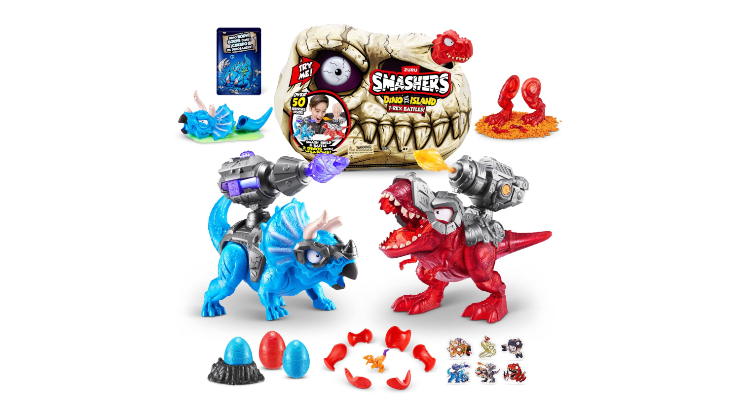 Zuru Smashers Dino Island Discovery Toy - T-Rex Battles