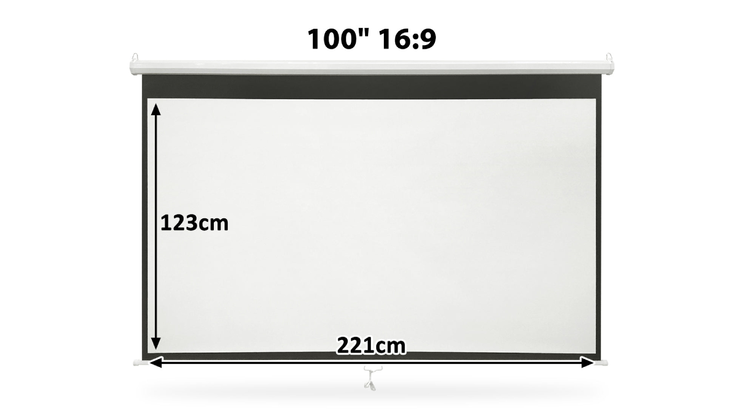 TSB Living Motorised Wide Screen Projector Screen 16:9 100"