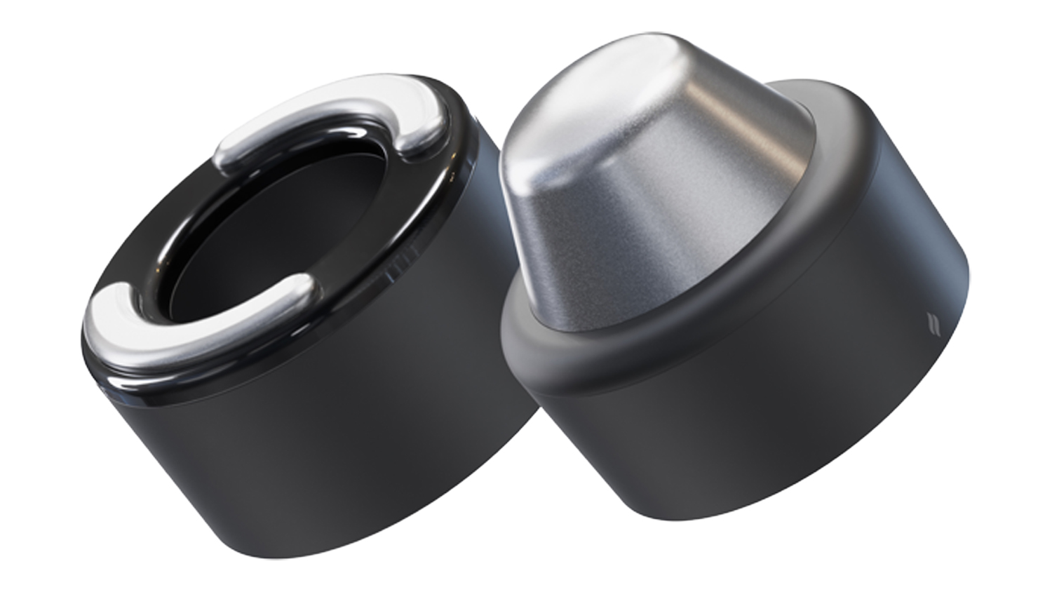 A front view of the TheraFace hot and cold rings