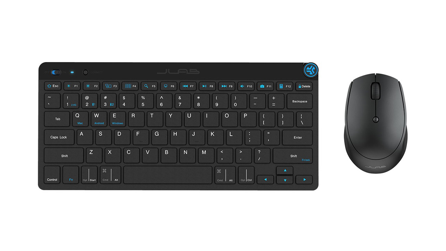A JLab Go Wireless Keyboard &amp; Mouse Combo in a sleek black finish