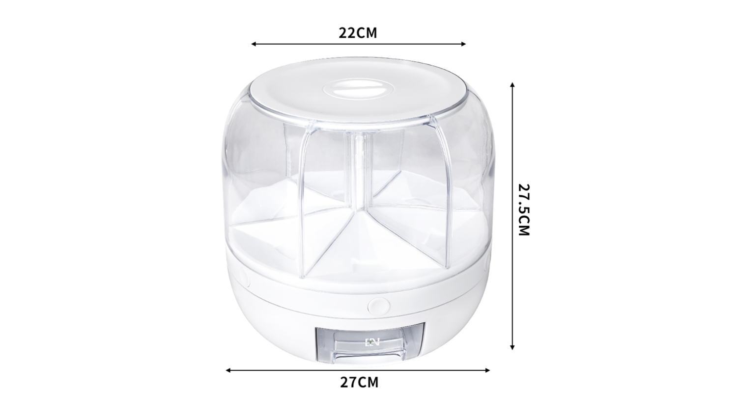 Toque Rotating Free-Standing 6-in-1 Cereal Dispenser with Collection Cup