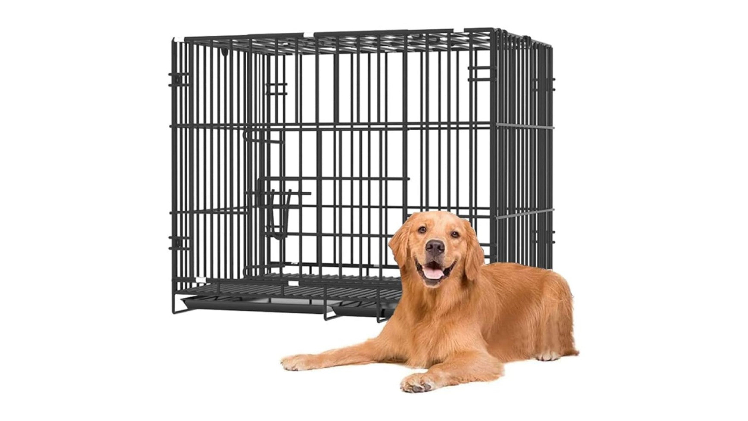 Kmall Sturdy Mesh Dog Crate 100 x 60 x 70cm