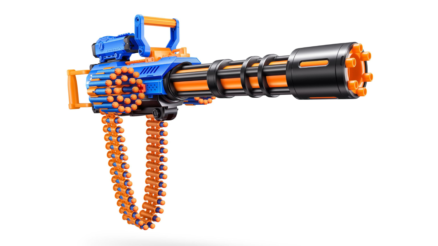 A left-angled view of a Zuru motorised rage fire dart gun