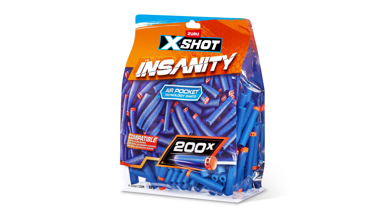 Zuru X-Shot Insanity Foam Dart Refill Pack 200pcs.