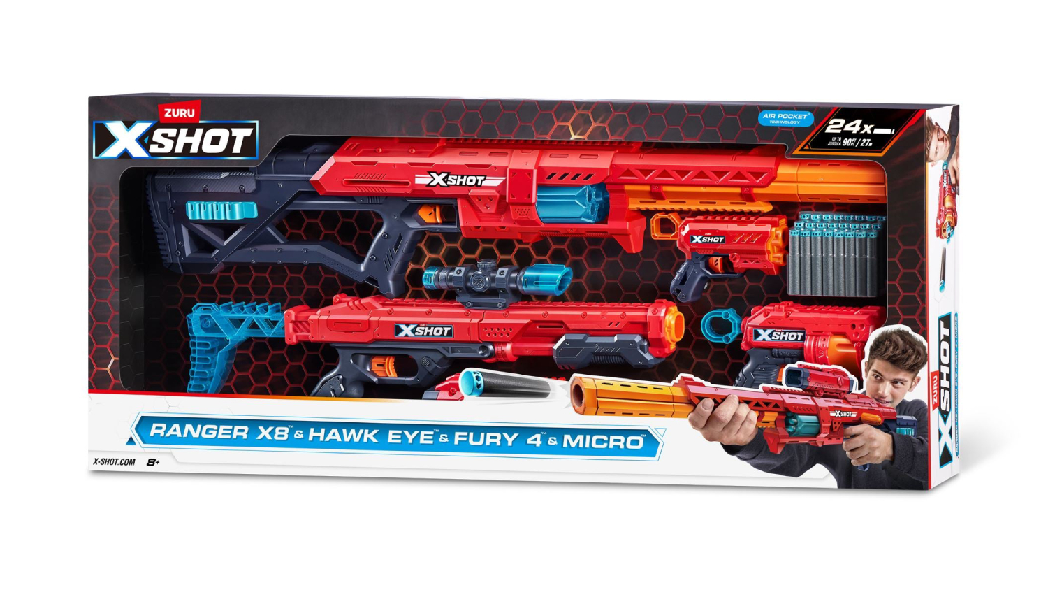 Zuru X-Shot EXCEL Dart Gun Combo Pack with Darts 24pcs.