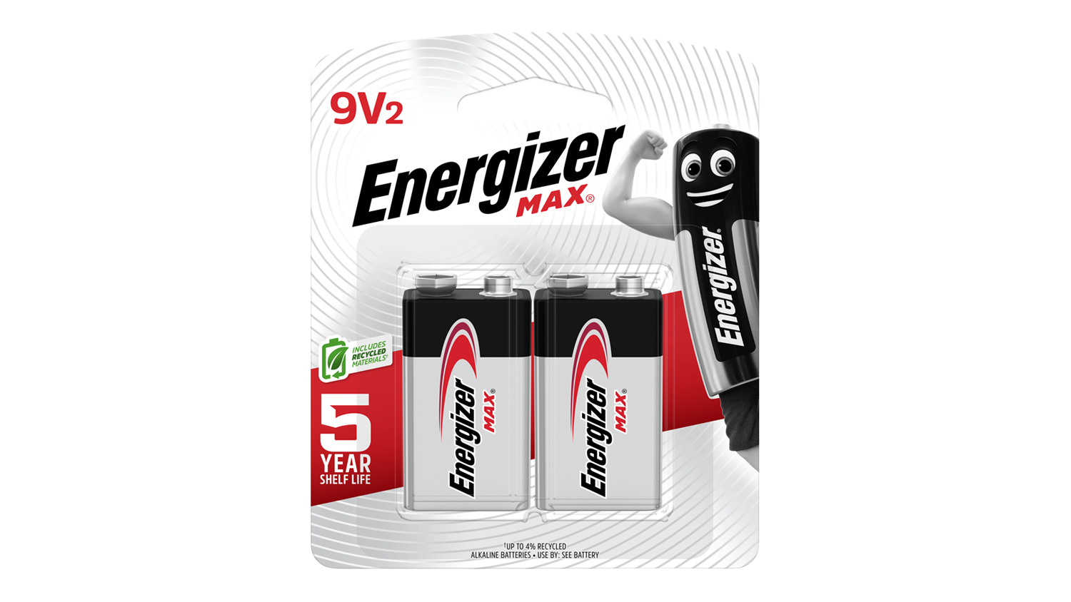 2-pack Energizer 9V batteries in retail packaging