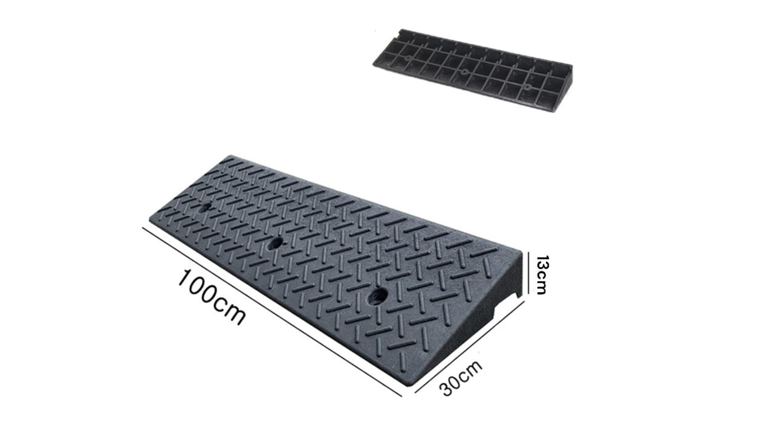 Kmall Heavy-Duty Rubber Curb Ramp 100 x 30cm