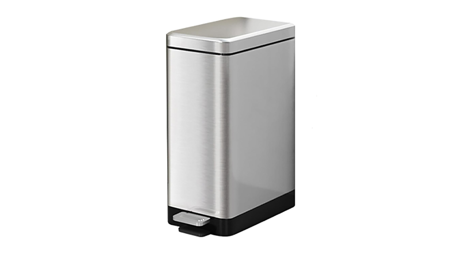 A left-angled view of the 15-litre slim kitchen waste bin