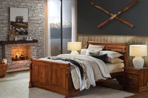 Queen Bed Frame Recycled Rimu