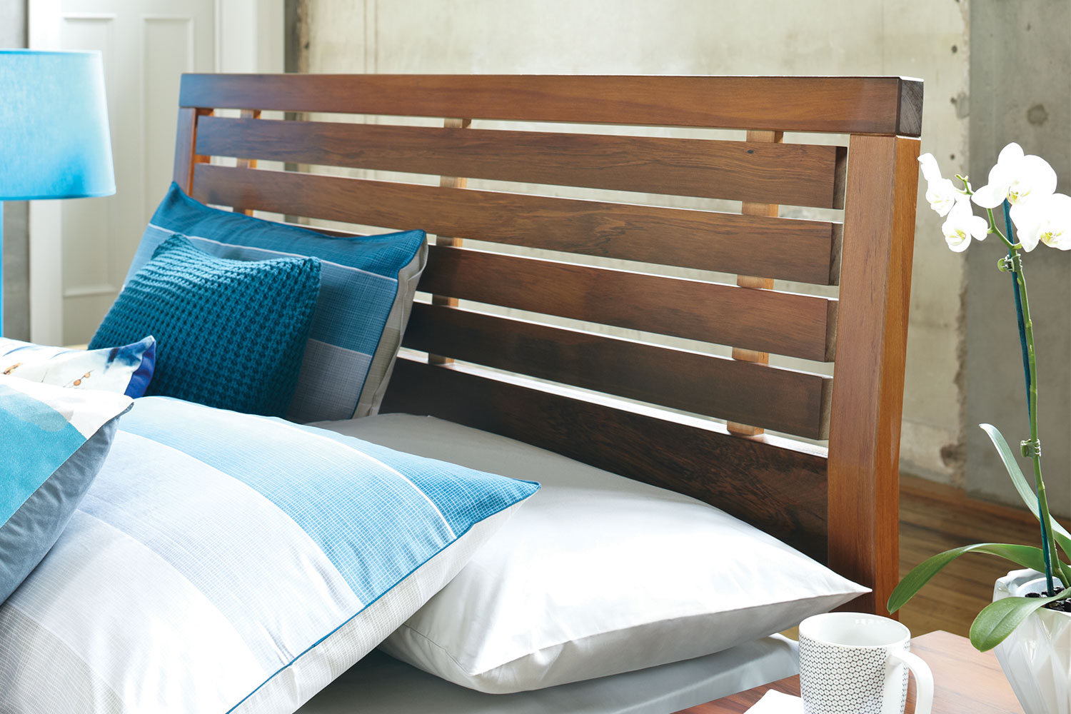 Wood slat deals headboard queen