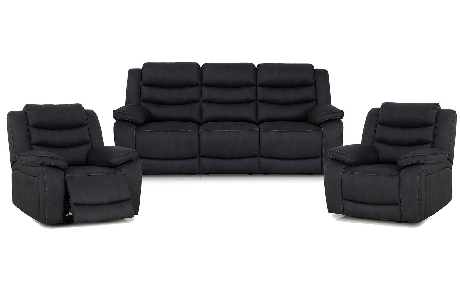 Tyler 3 Piece Fabric Recliner Lounge Suite Harvey Norman New Zealand