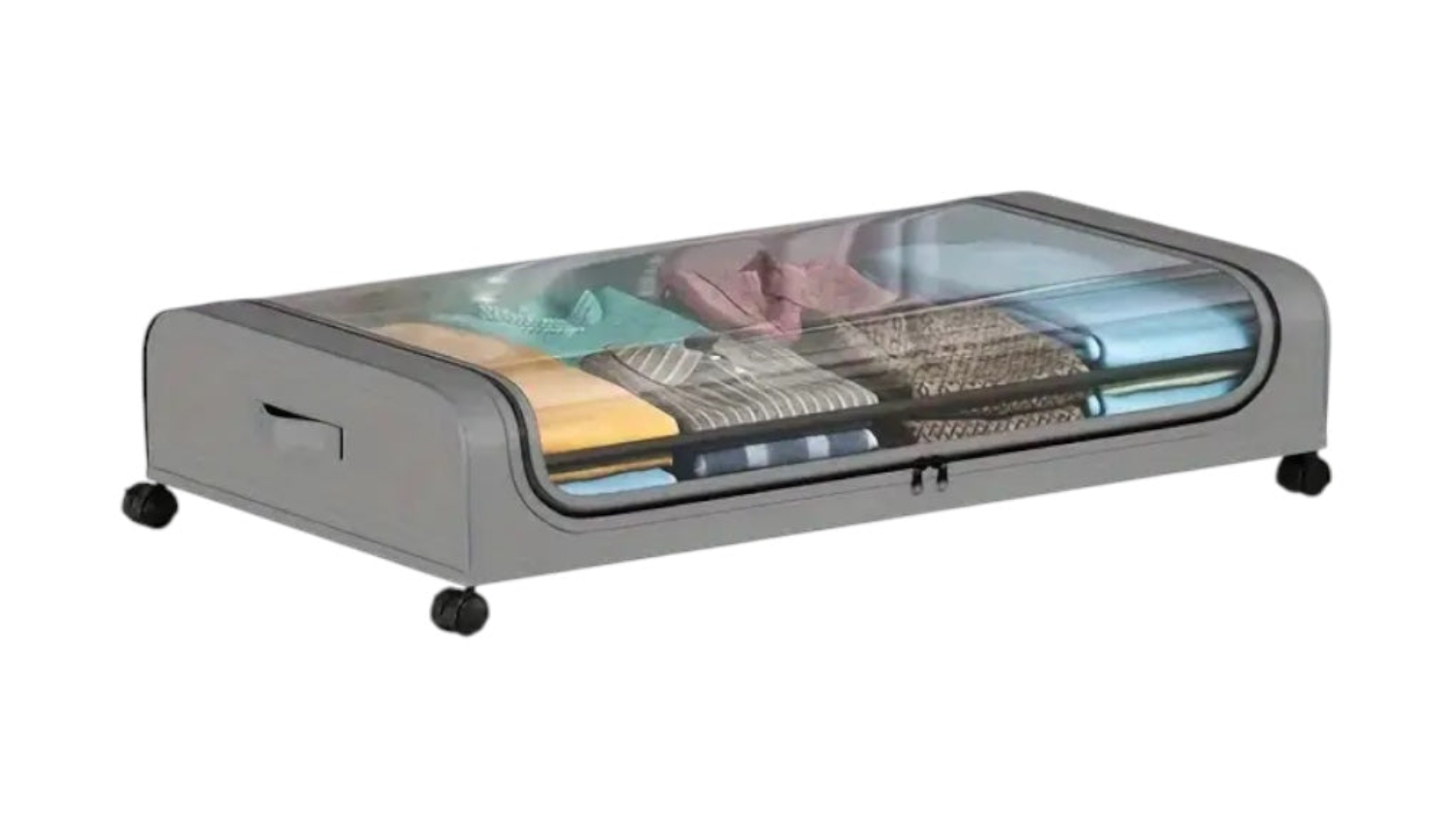 A right-angled view of the under-bed storage box