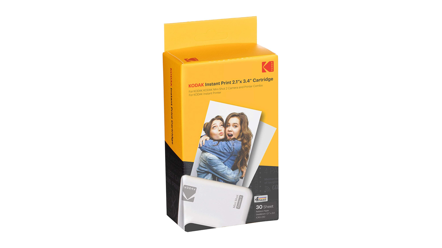 A retail box of the Kodak Cartridge Photo Paper in 30 sheets