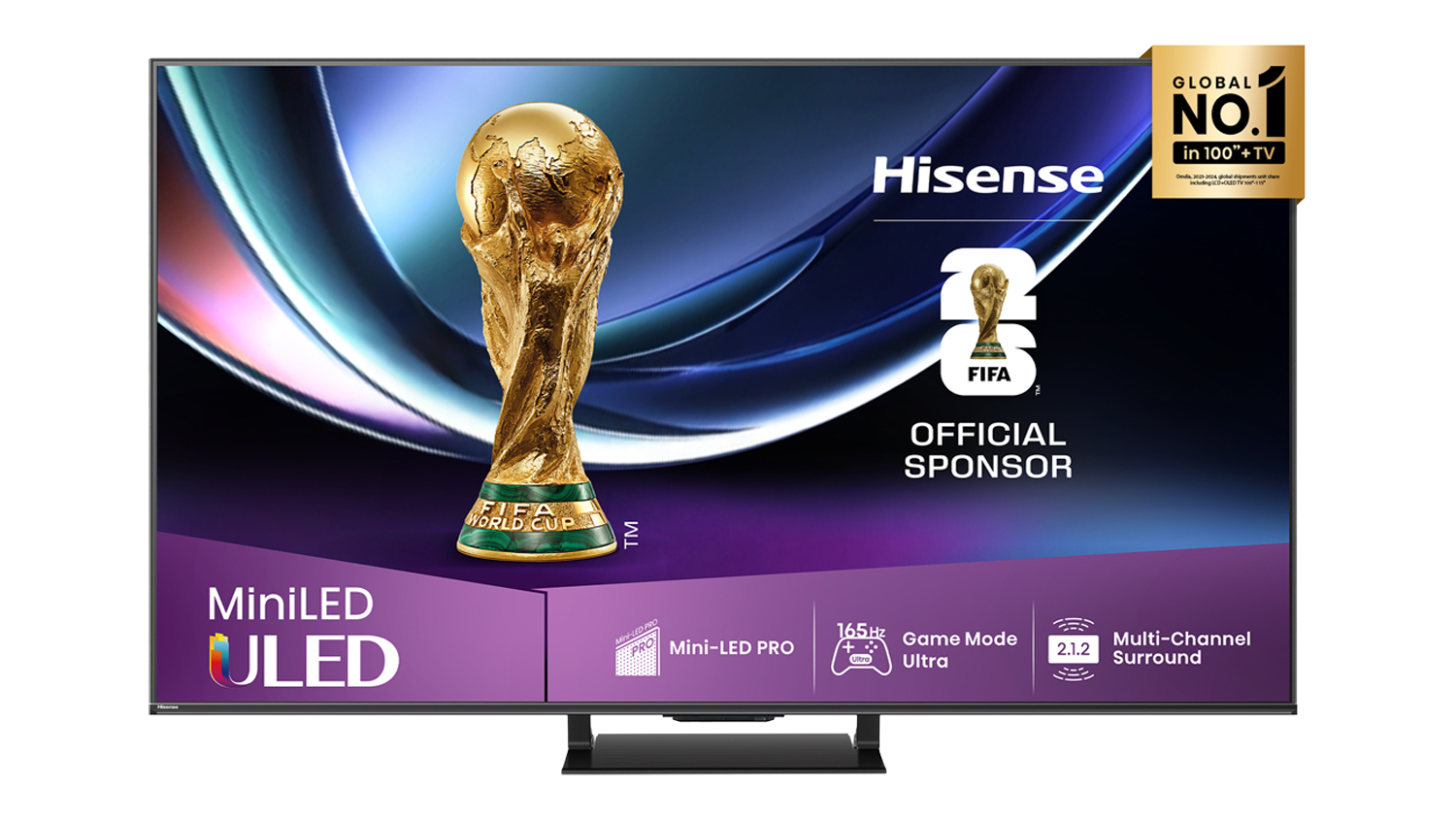 Hisense 65" U7QNZ Smart 4K QLED Mini-LED TV (2025) with VIDAA U9 OS