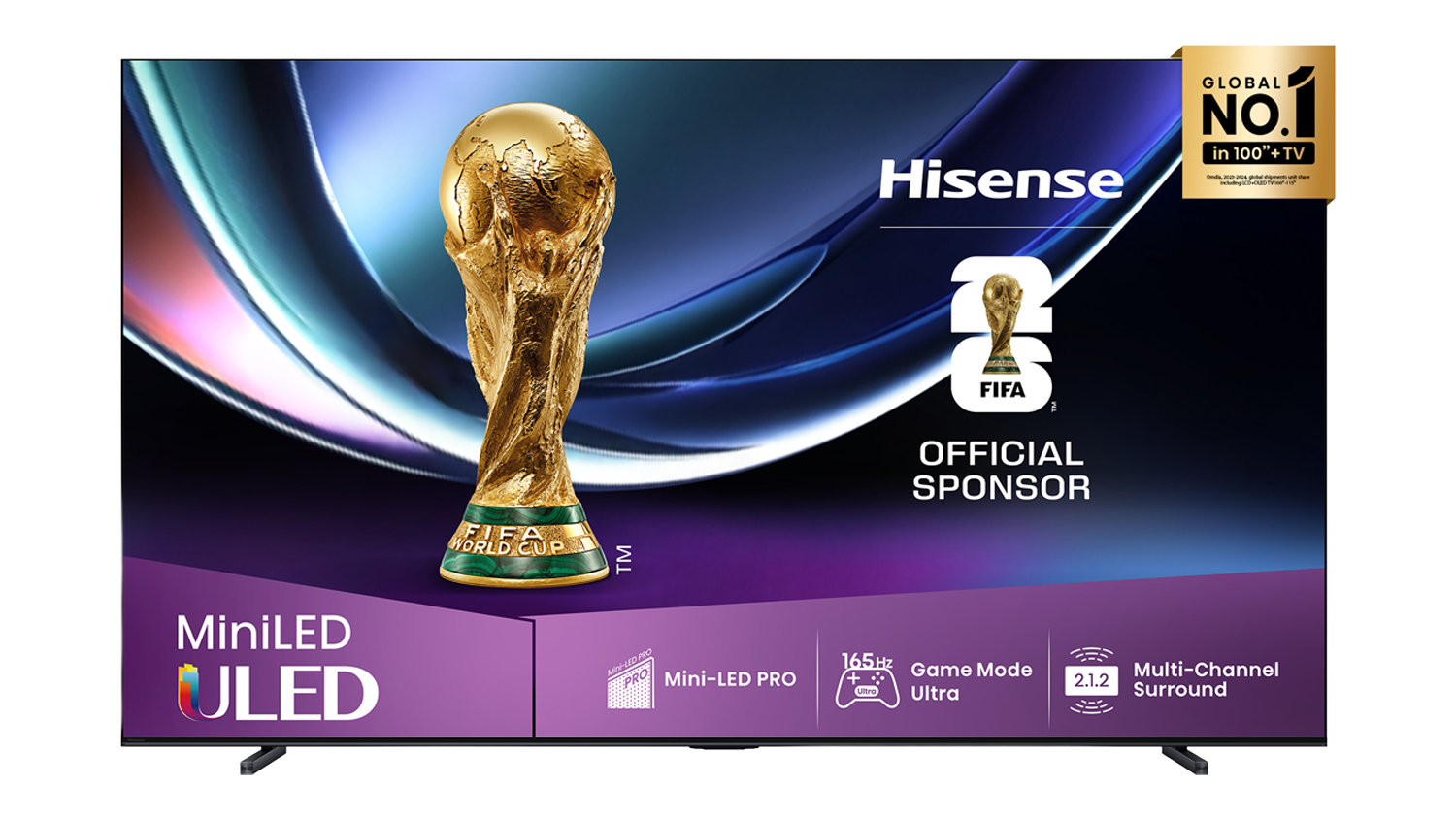 Hisense 100" U7QNZ Smart 4K QLED Mini-LED TV (2025) with VIDAA U9 OS