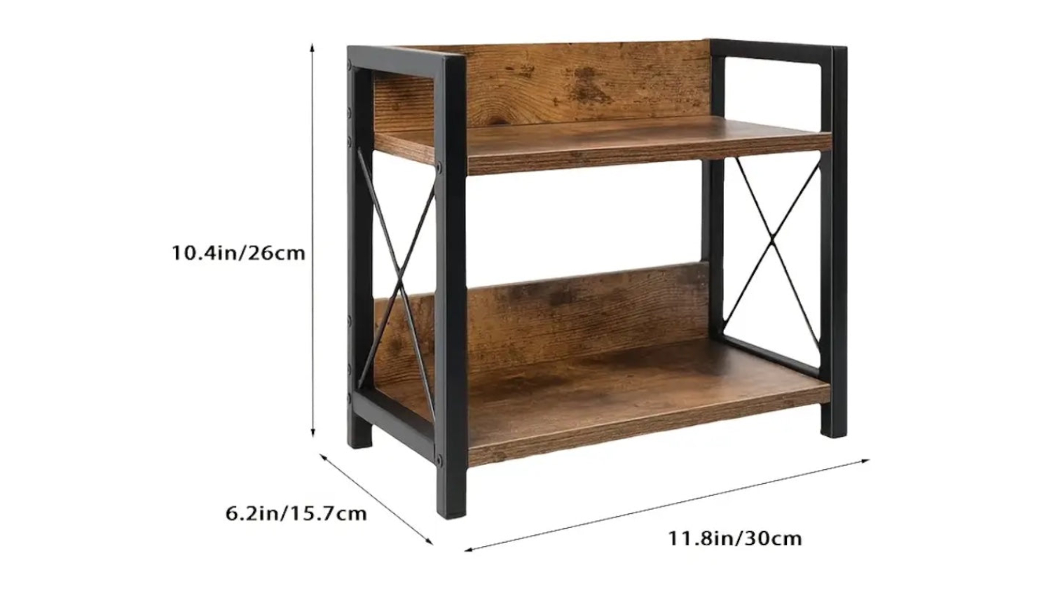 Kmall Countertop Kitchen Storage Shelf - Rustic Brown