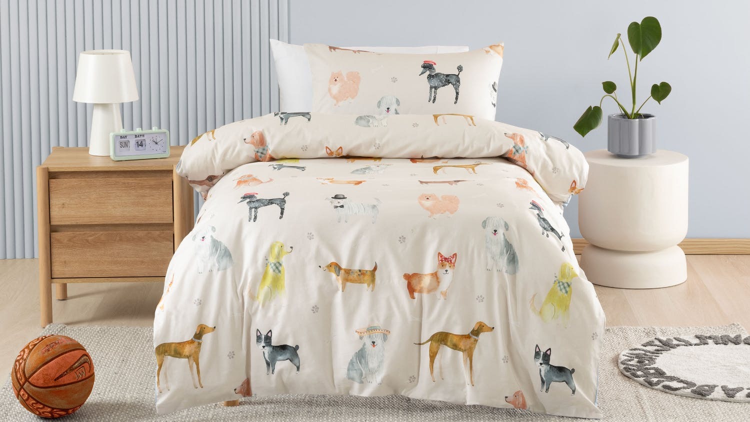 Dog Dreams Duvet Cover Set by Squiggles