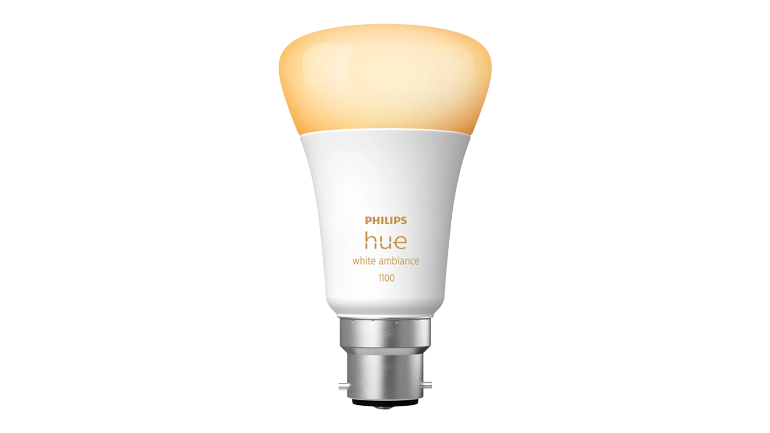 Philips Hue White Ambiance smart bulb with warm light and B22 base