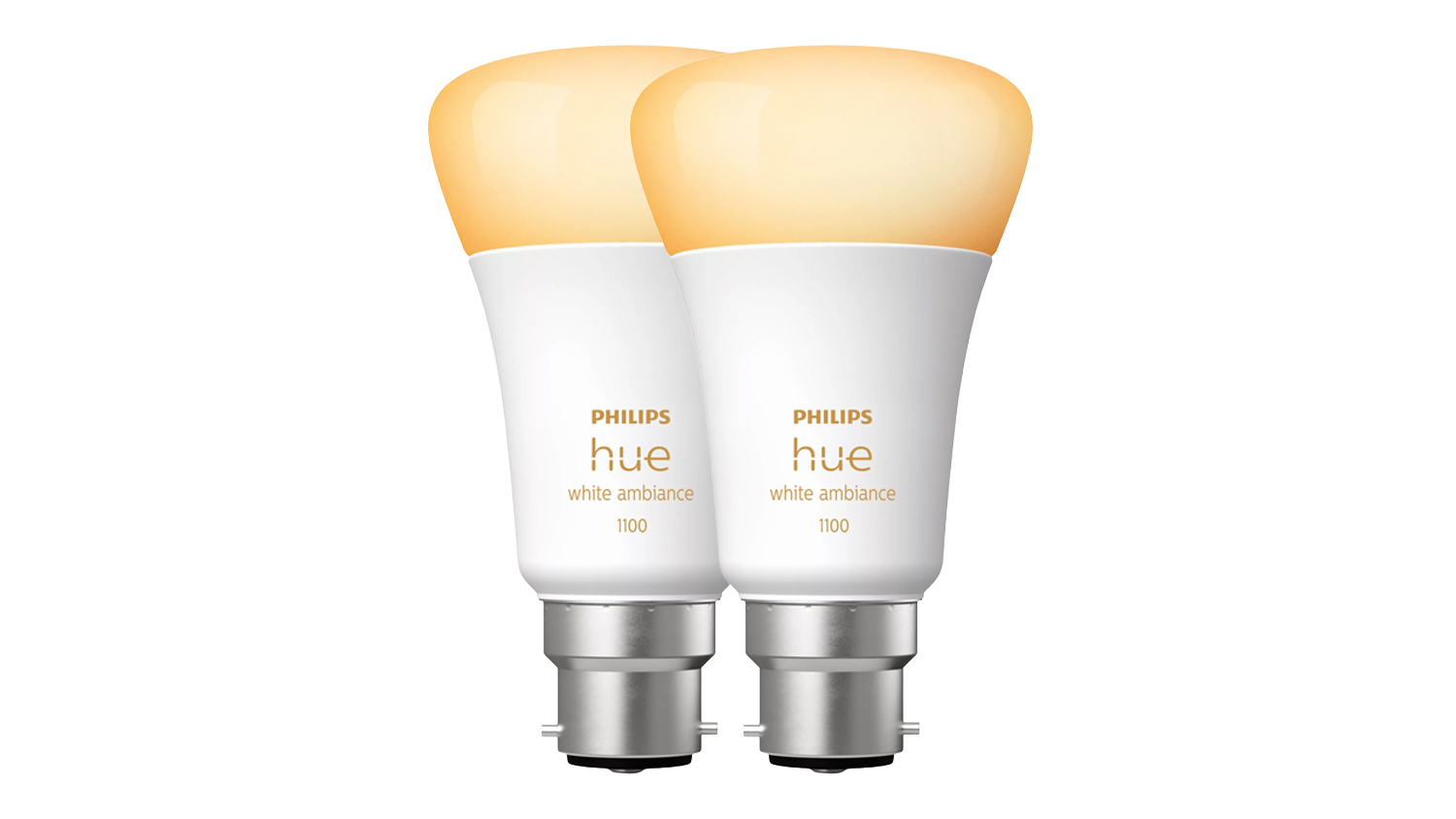 Philips Hue White Ambiance smart bulb with warm light and B22 base