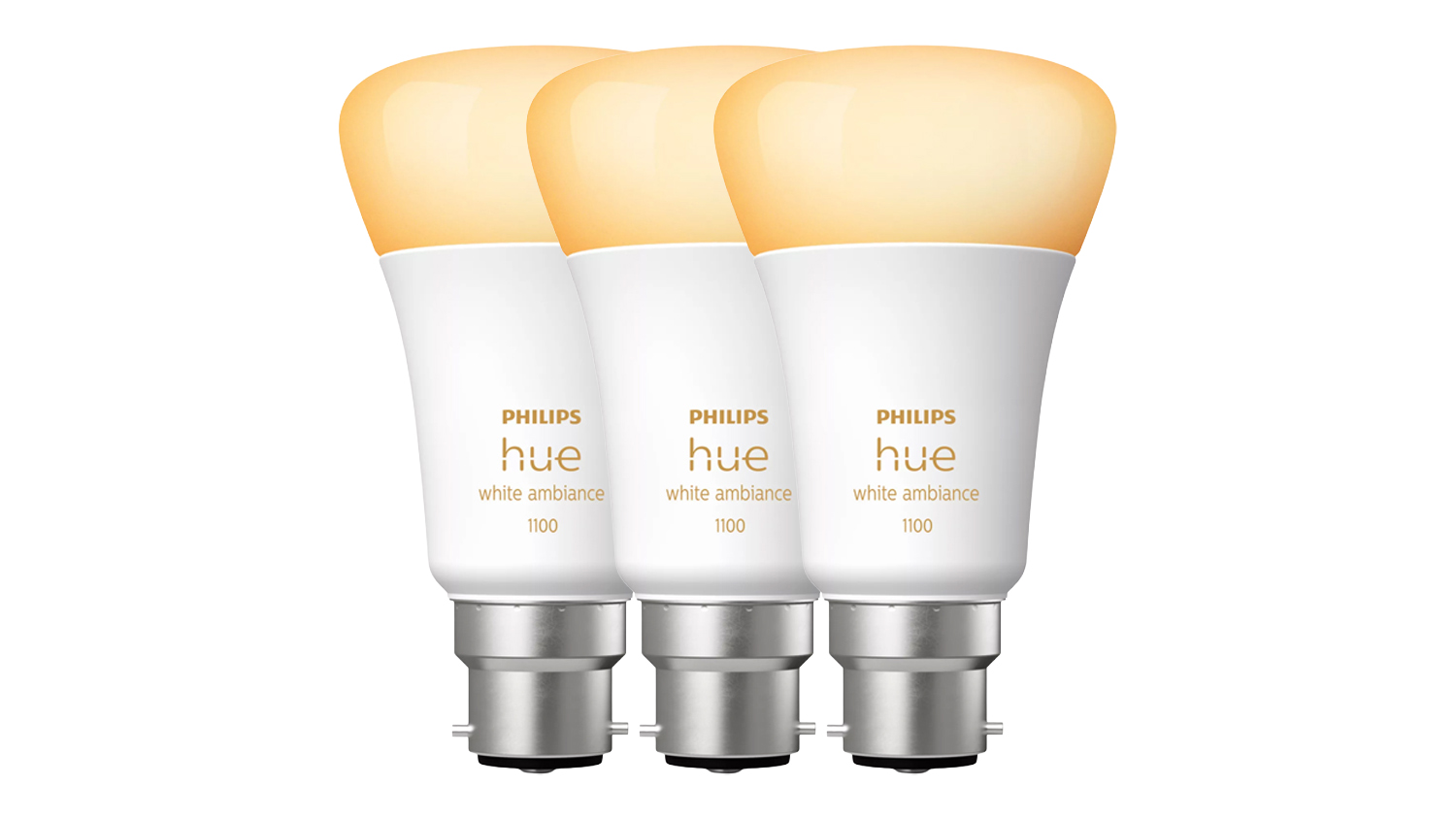 Philips Hue White Ambiance smart bulb with warm light and B22 base
