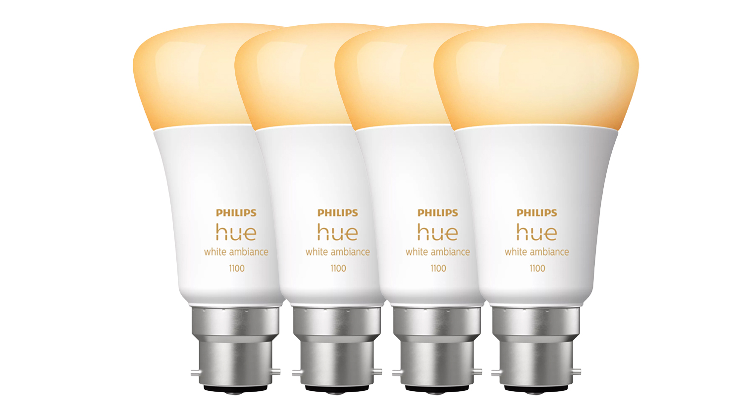 Philips Hue White Ambiance smart bulb with warm light and B22 base