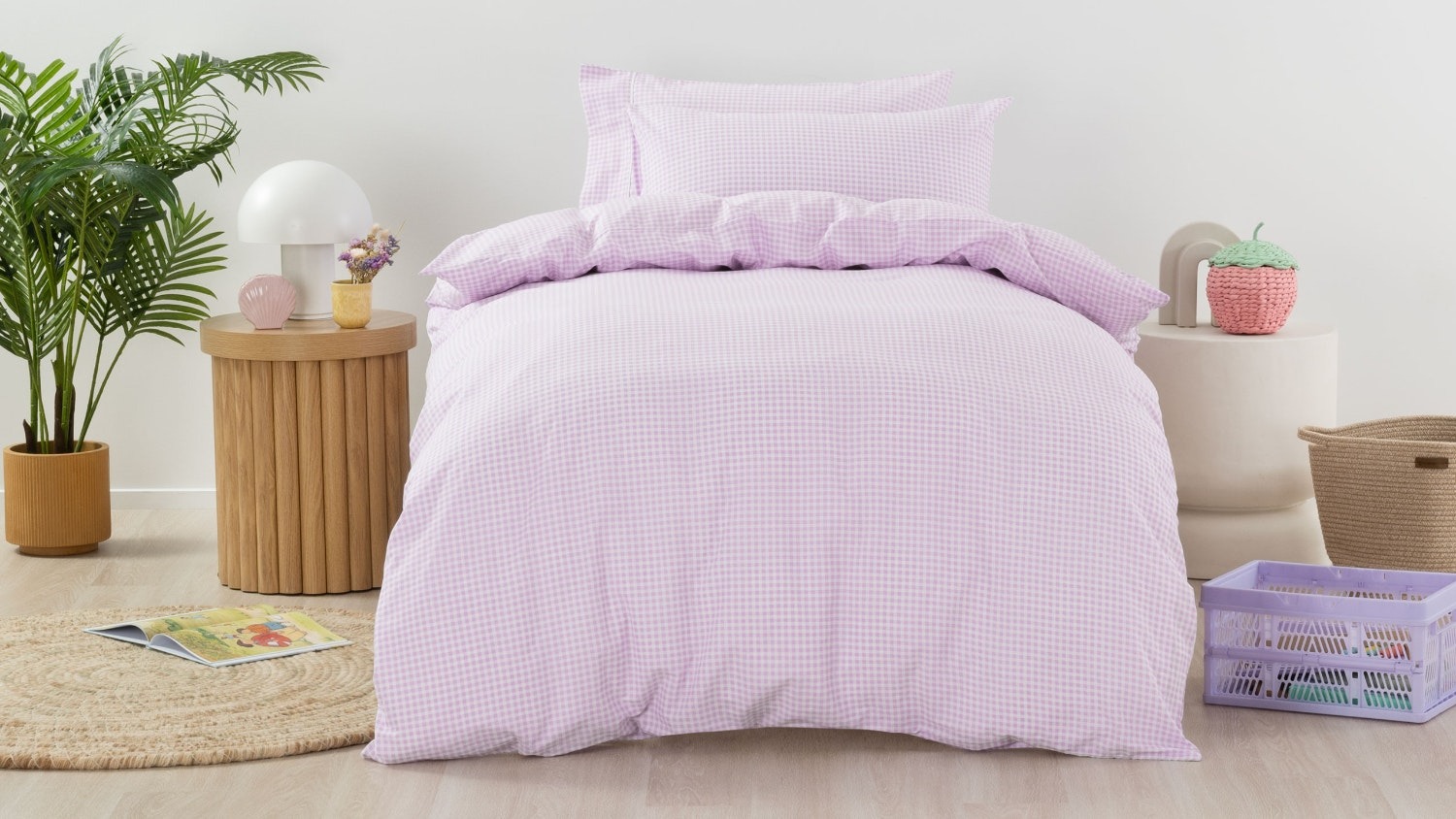 Jagger Lilac Duvet Cover Set by Squiggles