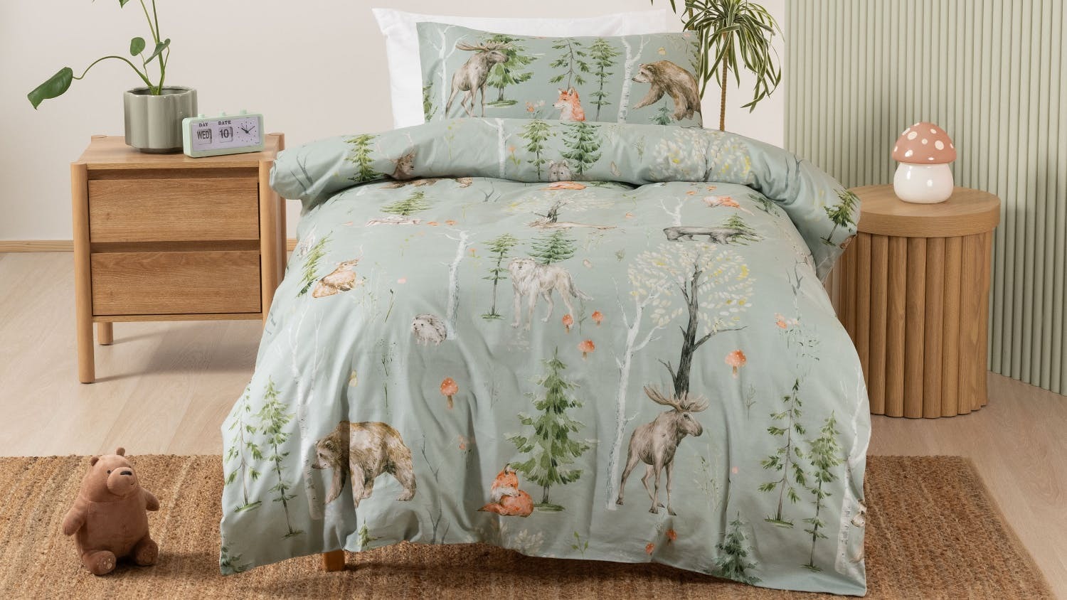 Into The Forest Duvet Cover Set by Squiggles - Double