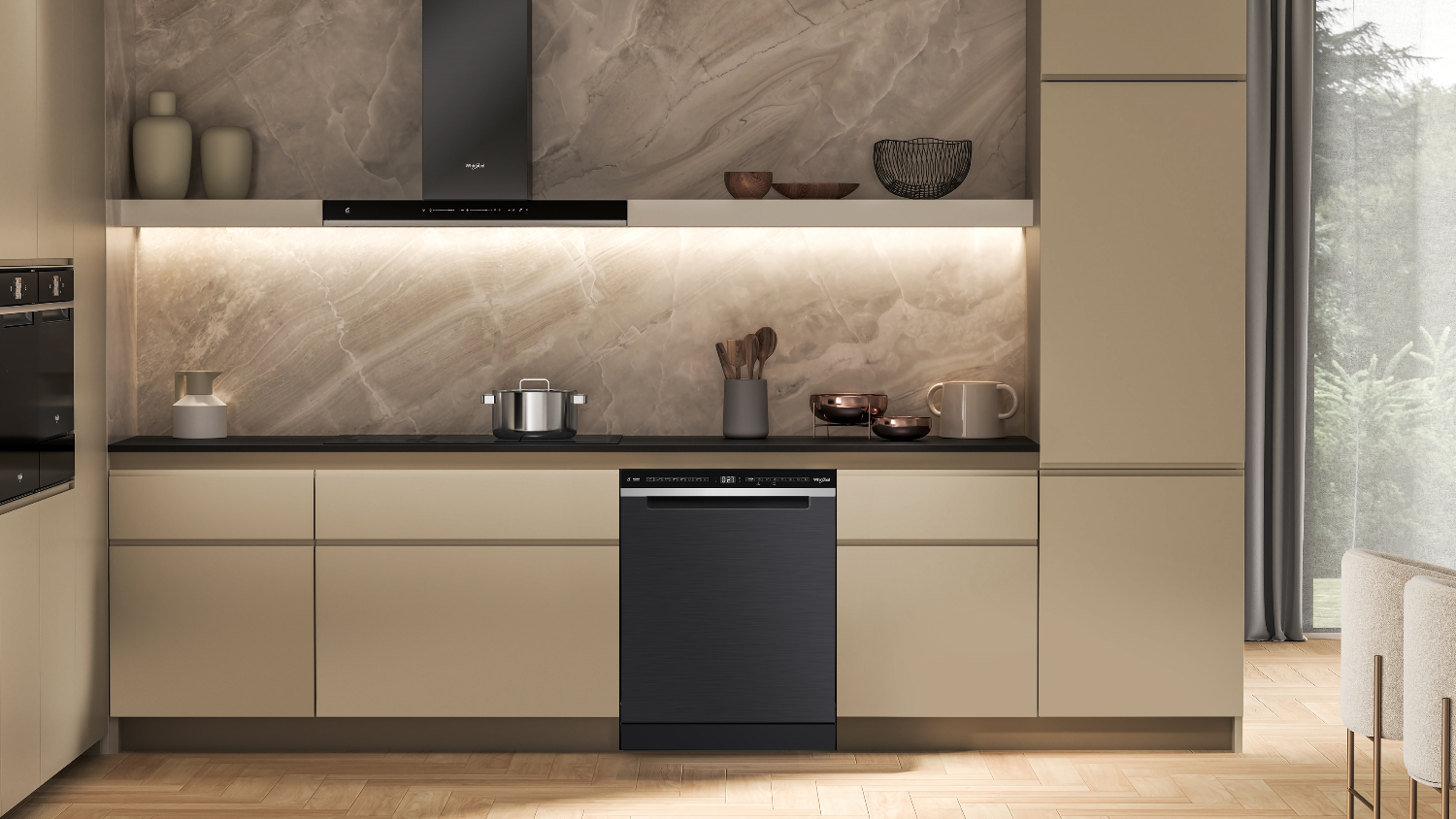 Whirlpool 14 Place Setting Built-Under Dishwasher - Black (WDBU3I4PBSAU)