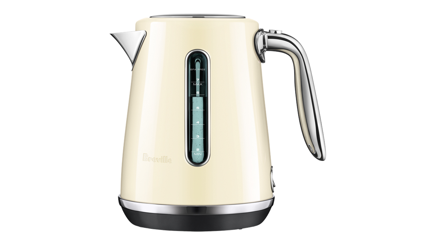 A Breville Soft Top Luxe 1.7L Kettle in Vanilla Glaze finish