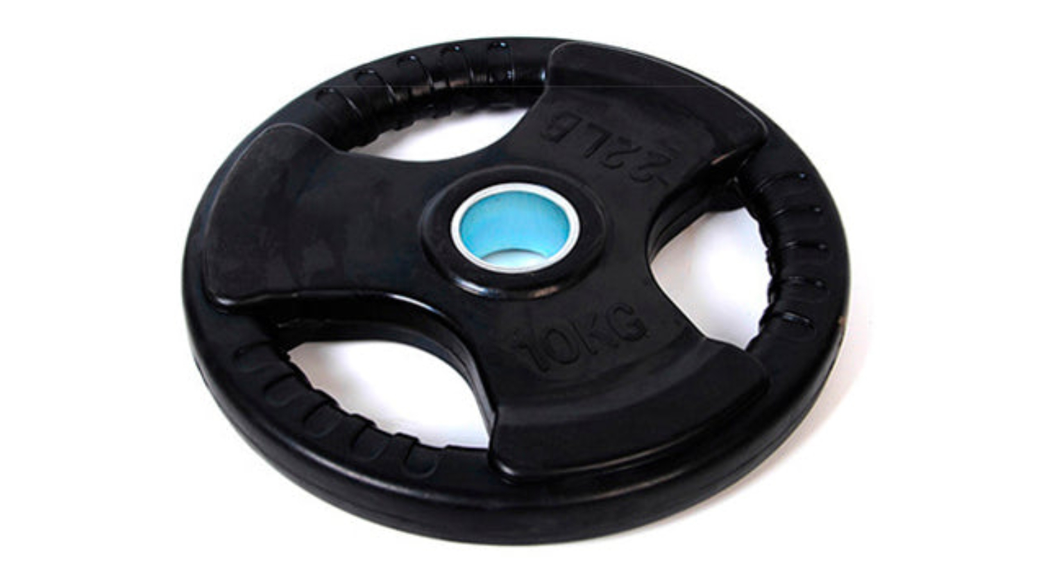 A top-down angle of the Olympic weight plate