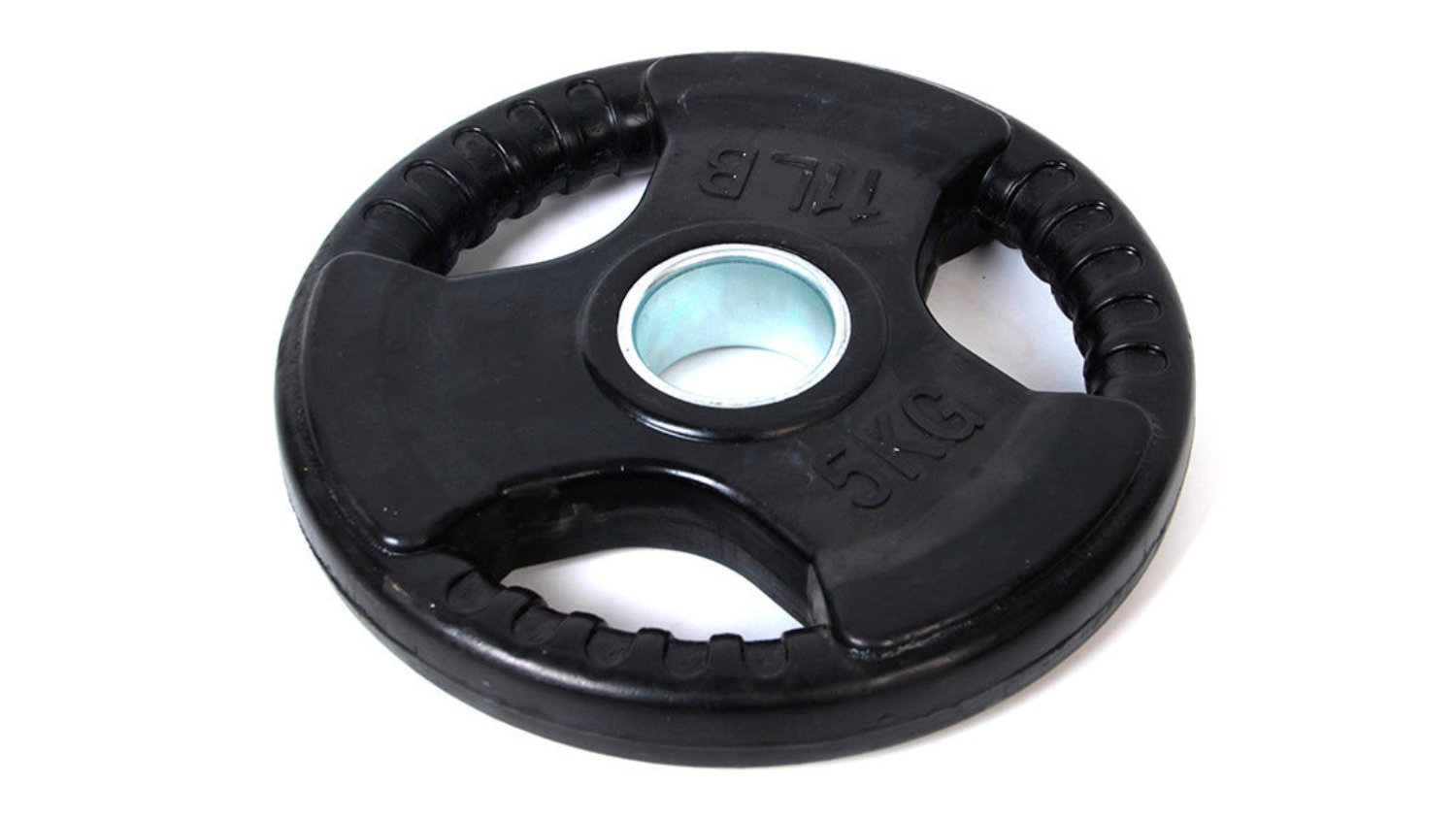 A top-down angle of the Olympic weight plate