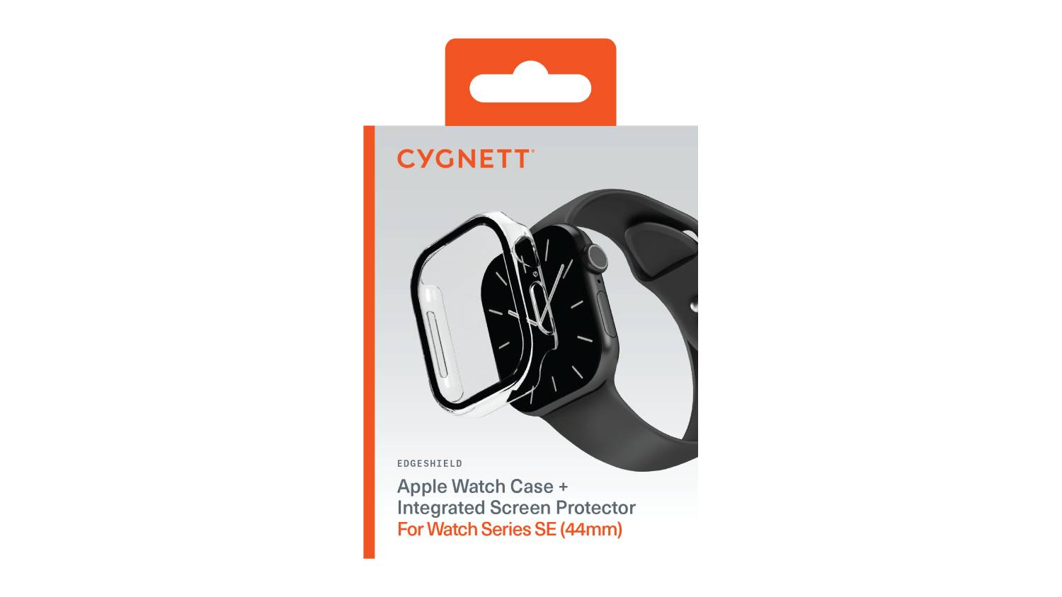 Cygnett EdgeShield Case with Screen Protector for Apple Watch SE 44mm - Clear (CY5383CPTGL)