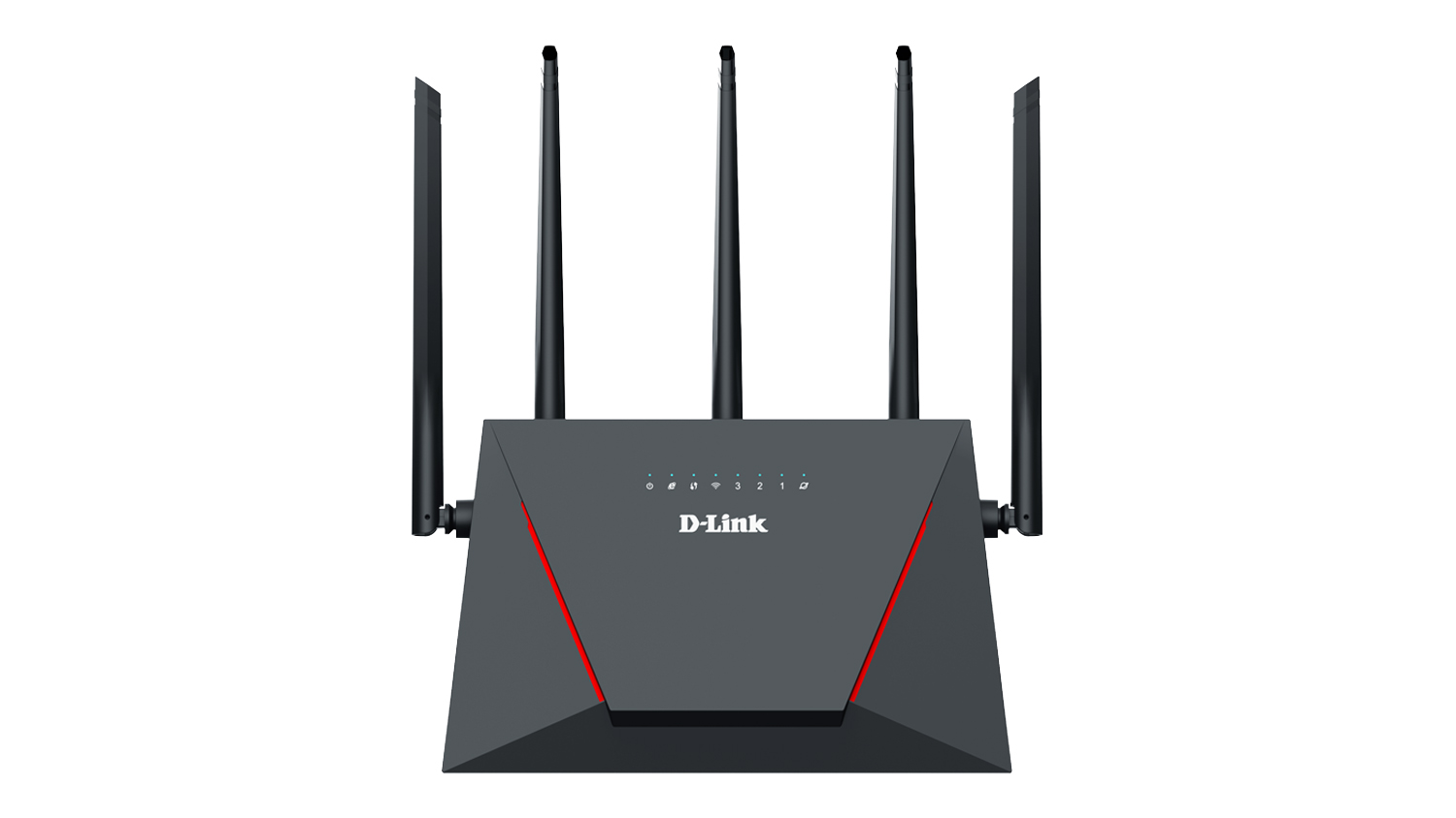 A D-Link DIR-X3000Z AX3000 Dual-Band Wi-Fi 6 Router in a sleek black finish