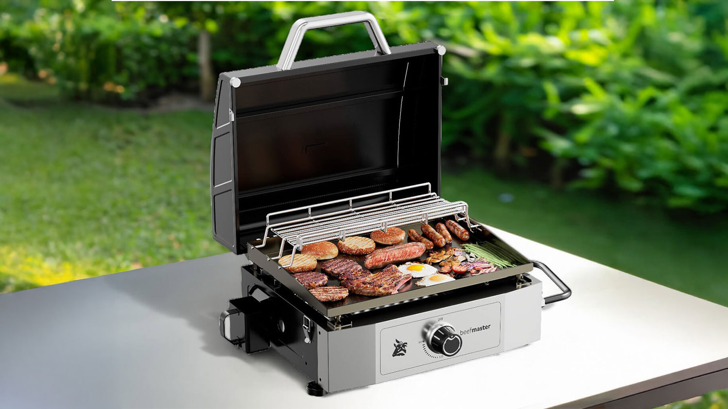 Beefmaster Portable 1 Burner Griddle BBQ