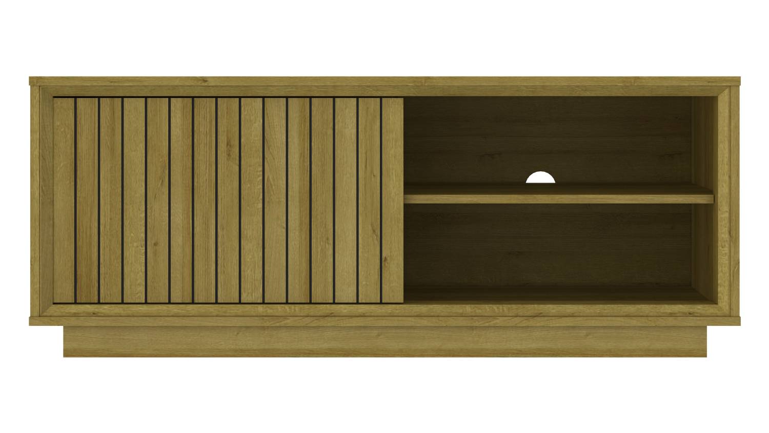 Front view of the AVS 1.2m Mia TV/AV Entertainment Centre Cabinet in Riviera Eichi finish